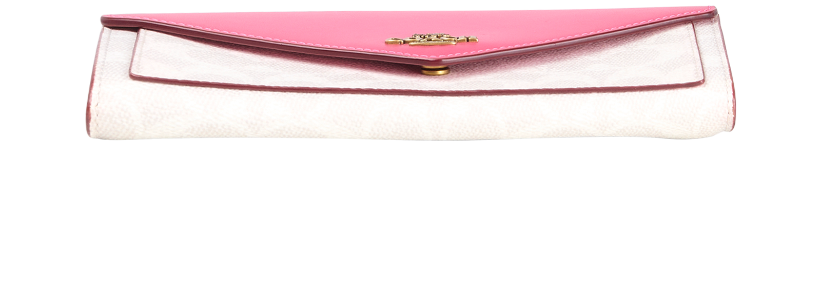 Coach Signature Long Wallet, &pound;75, Accessories, Cream/Pink, Canvas/Leather, Top view